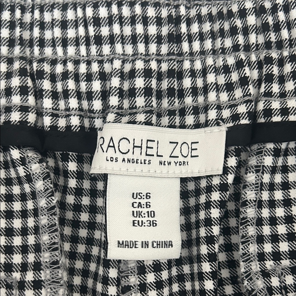 Rachel Zoe Black and White Gingham High Waist Shorts - Picture 2 of 3